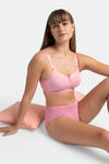 Jockey Double Layered Non Wired Full Coverage T-Shirt Bra - Candy Pink — thumbnail 5